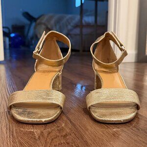 Franco Sarto Rosalina Gold Block Heel